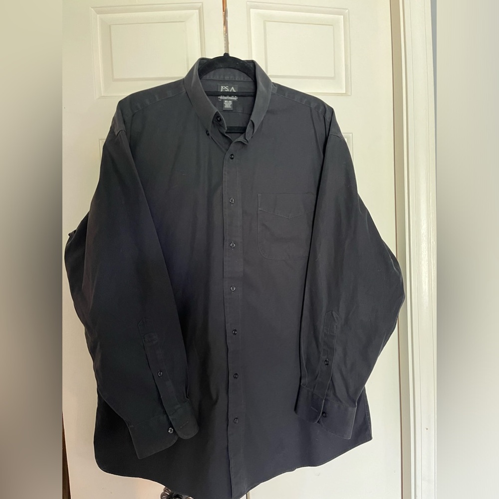 Classic Black Dress Shirt Button-up